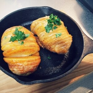 スキレットで ハッセルバックポテト レシピ 作り方 By ブルーボリジ 楽天レシピ